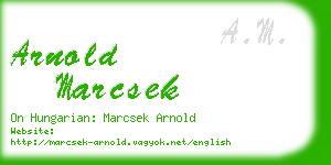 arnold marcsek business card